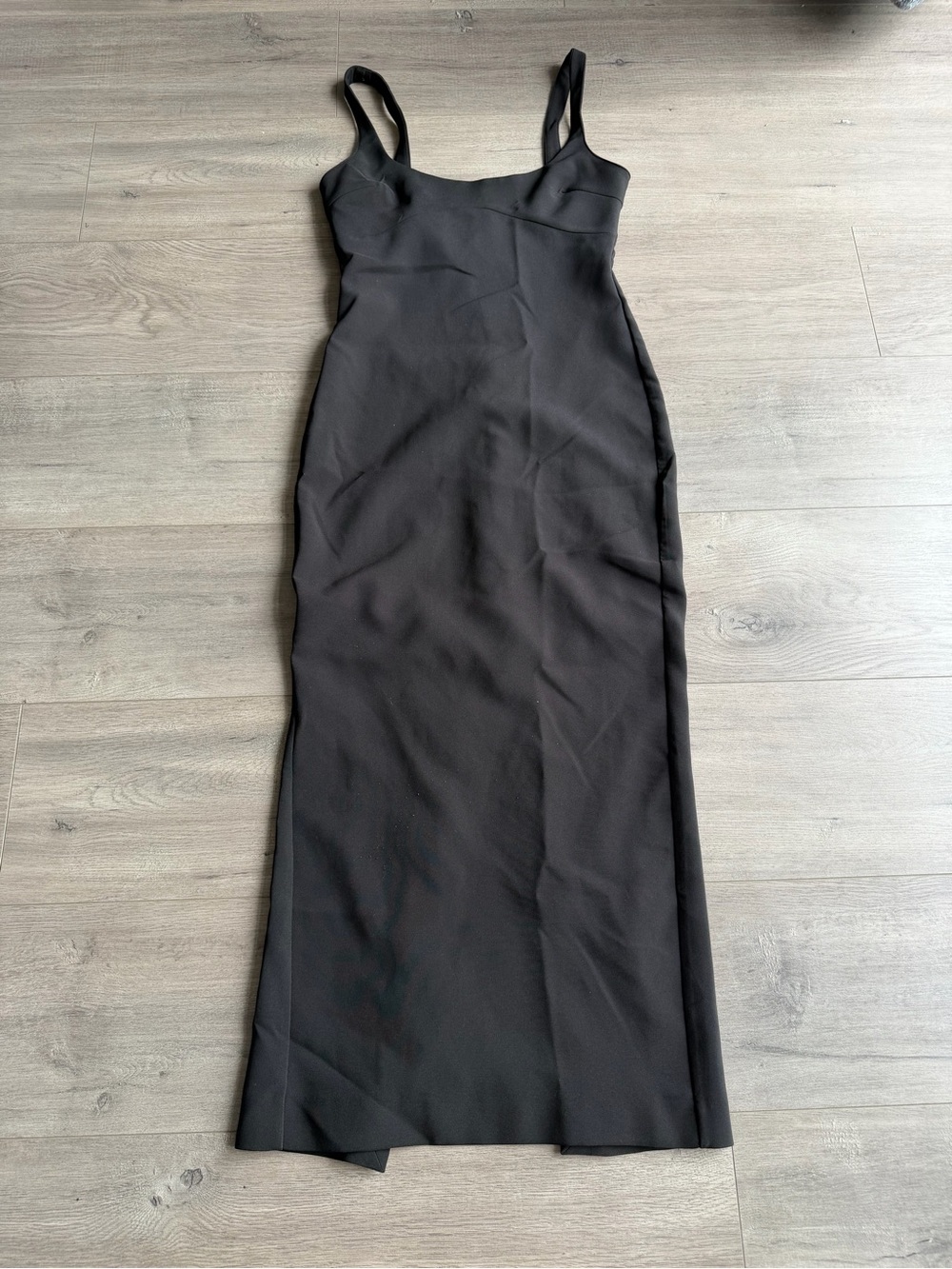 Zara Sleek Black Strappy Maxi Dress - size small